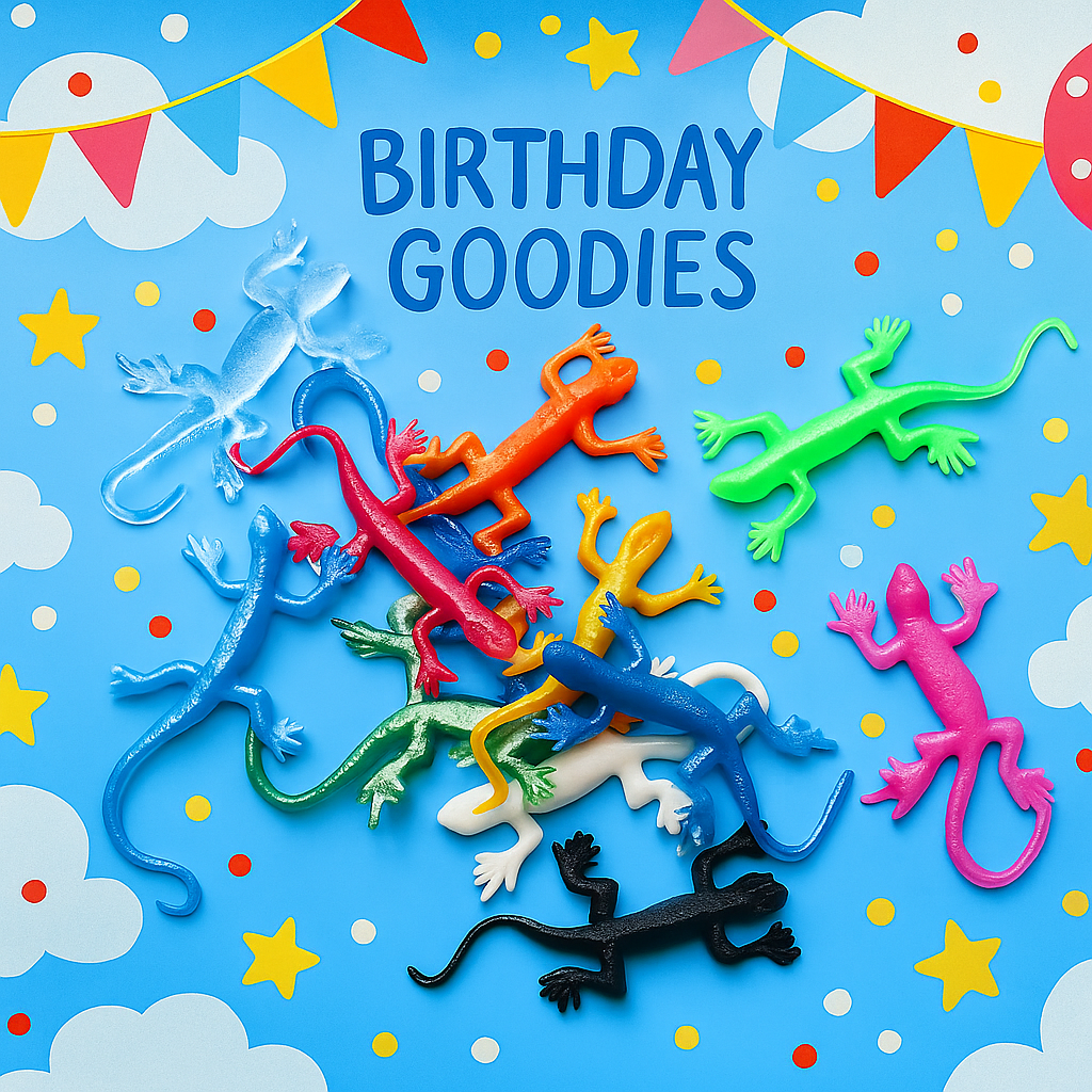Sticky gecko slingshot lizard toys, 36 pack party favors for kids