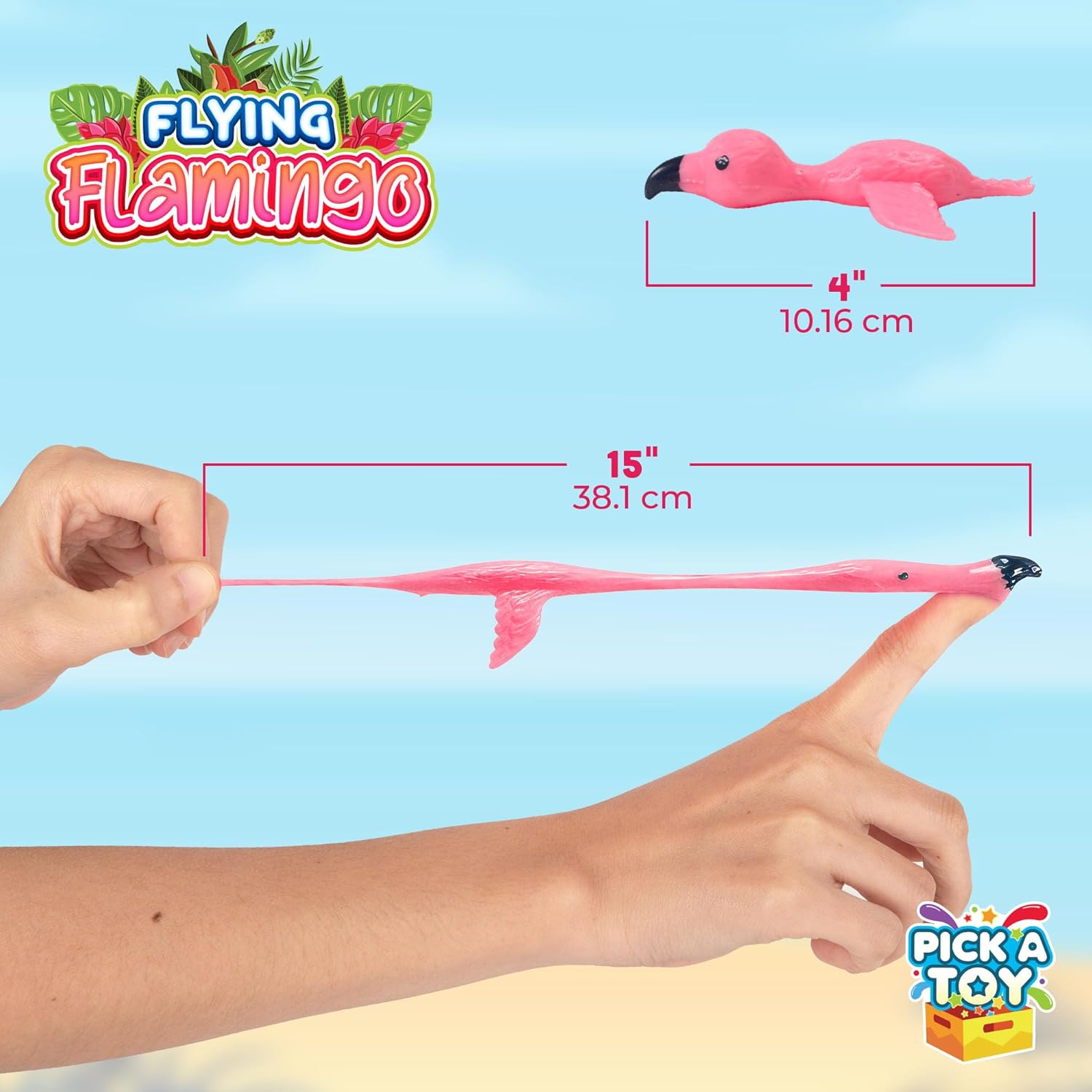 Flamingo finger slingshot toys, 36 pack party favors for kids