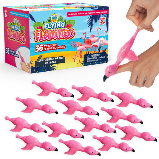 Flamingo finger slingshot toys, 36 pack party favors for kids