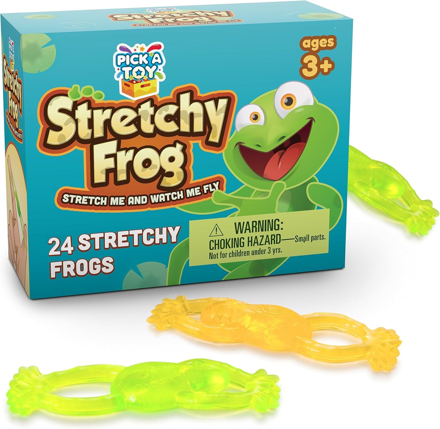 Slimy Sticky Frog Toys – 24 Pack Stretchy Gooey Frogs for Kids
