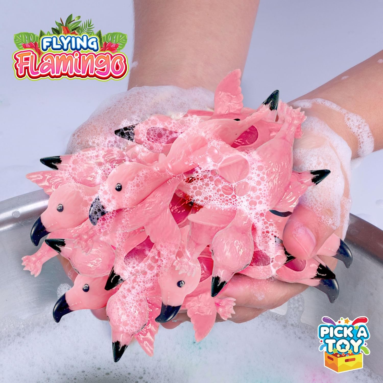 Flamingo finger slingshot toys, 36 pack party favors for kids