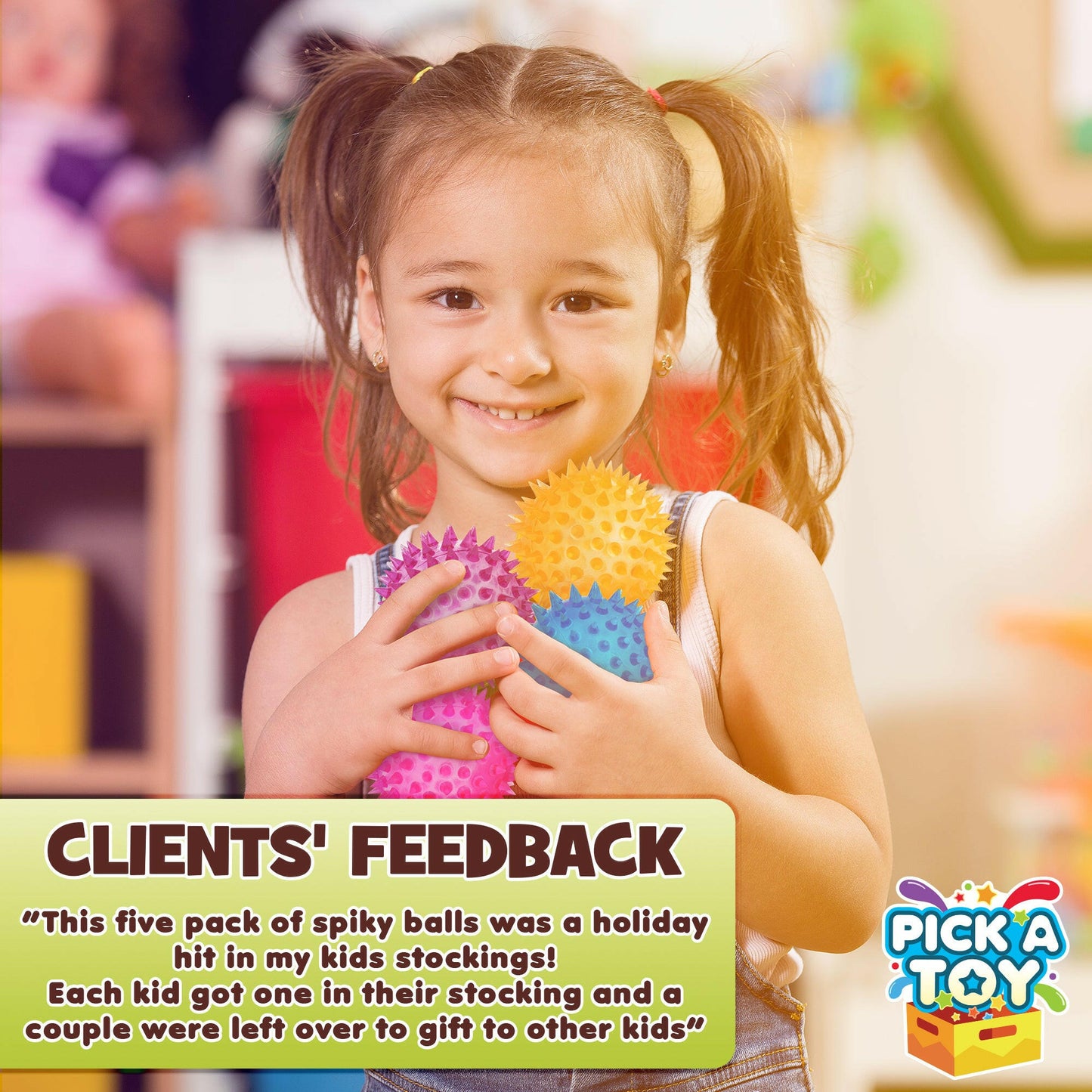 Squishy Stress Relief Sensory Toys Fidget Spiky Ball - Pick A Toy