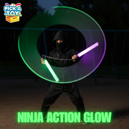LED Light-Up Ninja Nunchucks for Kids – Safe Foam Martial Arts Toy Set