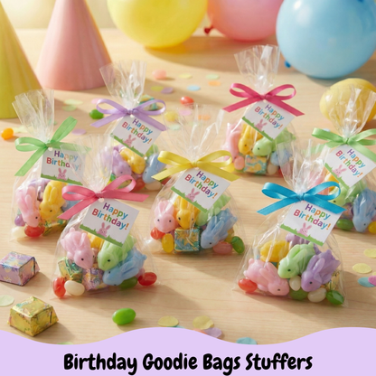 PICK A TOY Bunny Favor Toys for Girls and Boys, 36 Pcs Rubber Finger Flicker Stretchy Slingshot for Kids, Birthday Goodie Bag, Easter Party Favors, Classroom Treasure Chest Treats (Bunny)