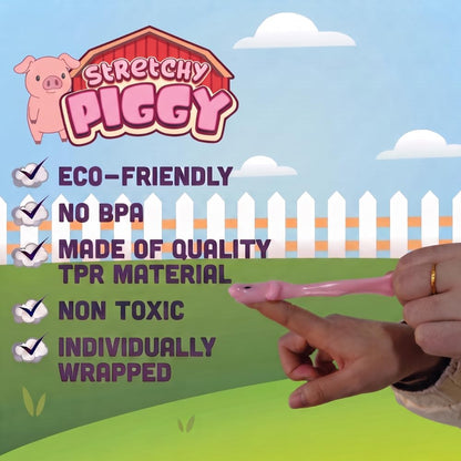 PICK A TOY 36 Pcs Rubber Pig Slingshot Toys – Stretchy Slingshot Party Favor Toys for Kids, BPA-Free & Non-Toxic TPR – Birthday Goodie Bags Stuffers, Pinata Filler, Easter Basket Stuffer