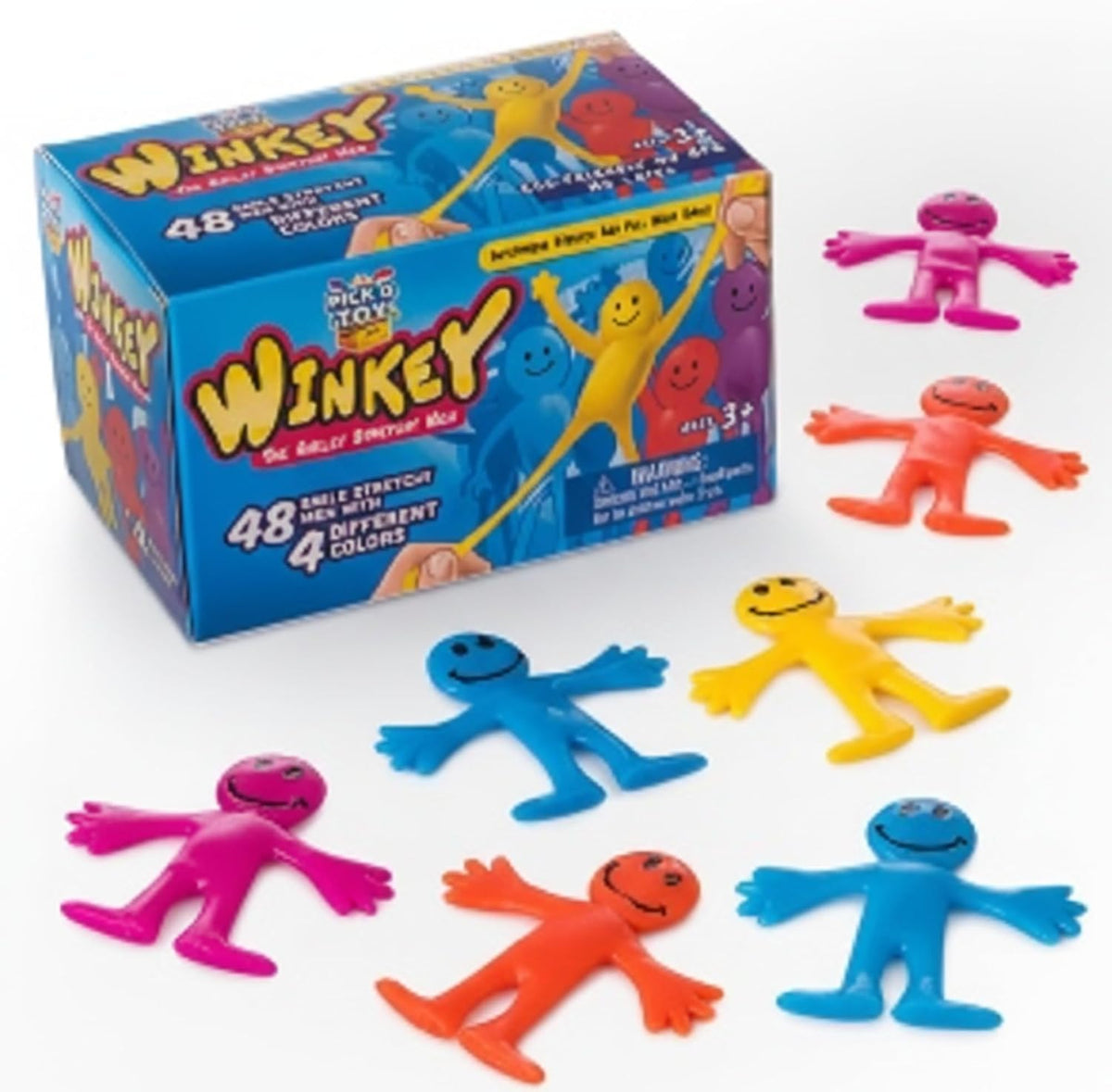 Sticky stretchy happy man toys set of 48