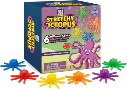 6 octopus sticky wall crawling toys