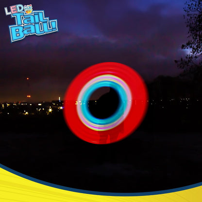 PICK A TOY Outdoor Throw and Catch Light Up Ball Games -Kids Sports Ball & LED Tail Glow at Night - Play in The Dark - Fun Throwing Toys for Kids & Adults, Boys & Girls