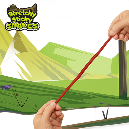 36 Pcs Mini Snake Party Favors Toys for Kids, Stretchy Sticky Rubber Snakes Bulk, Animal Rain Forest Themed Decorations, Treasure Chest for Kids Prizes, Flying Snakes Slingshot Toy
