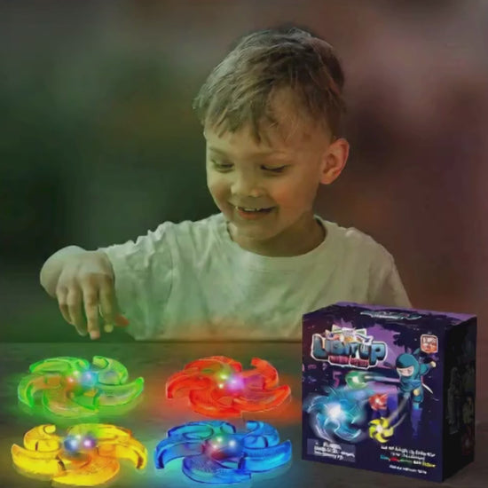 PICK A TOY Light Up Ninja Flyers 4 LED Electronic Stars demo video