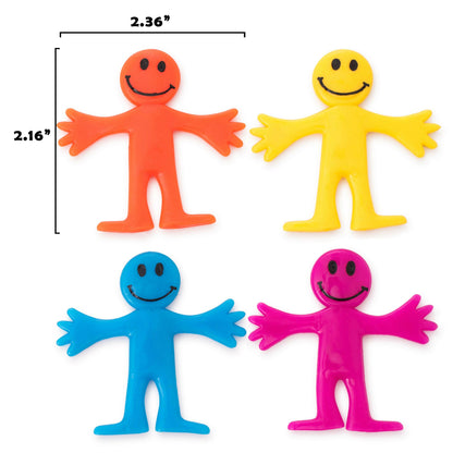 Stretchy Smiley Man 24 Set With 4 Different Colors - Pick A Toy