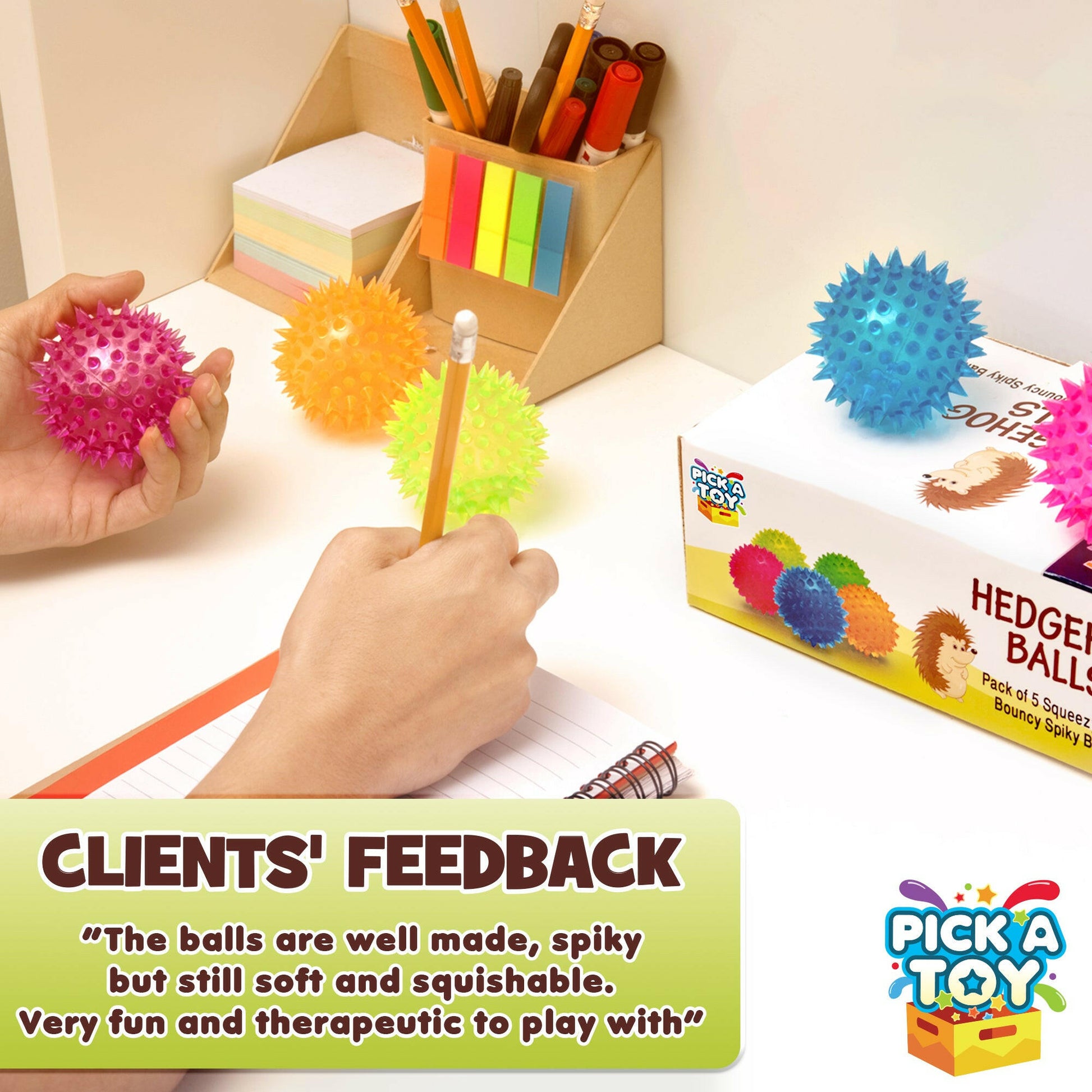 Squishy Stress Relief Sensory Toys Fidget Spiky Ball - Pick A Toy