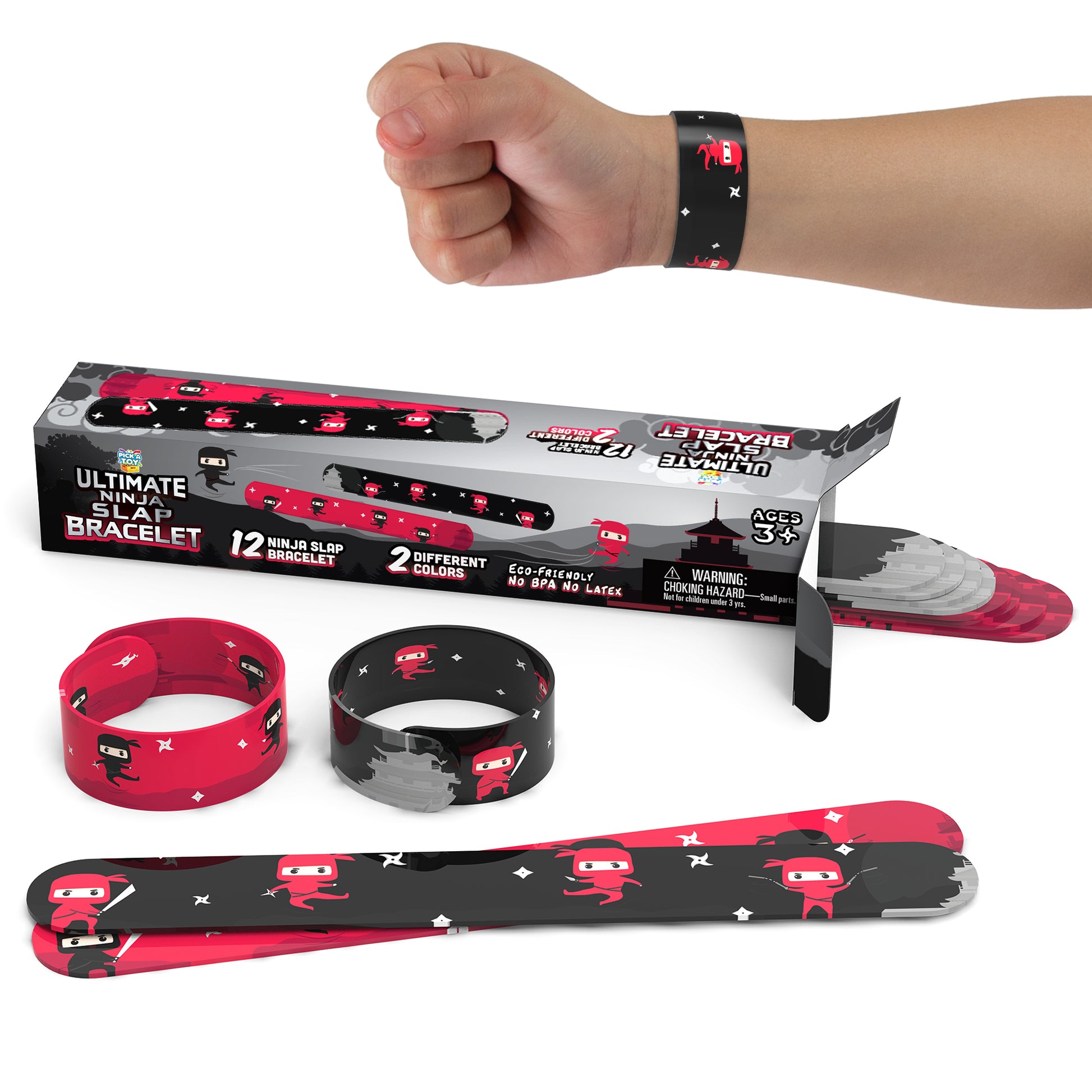Ninja Slap Bracelets Pack – Pick A Toy