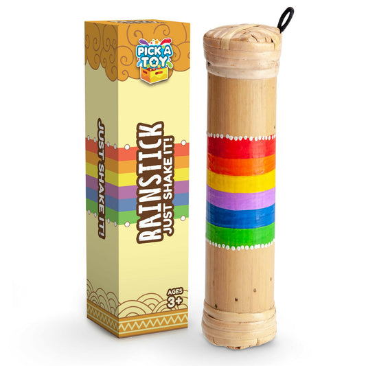 Bamboo Rain Stick Sensory Toy Musical Instrument For Kids And Adults - Pick A Toy