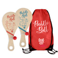 Wooden Paddle Ball (Set Of 2) With Red Carry Bag - Pick A Toy