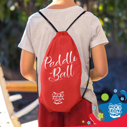 Wooden Paddle Ball (Set Of 2) With Red Carry Bag - Pick A Toy
