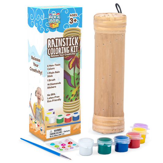 Bamboo Rain Stick Coloring Kit - Pick A Toy