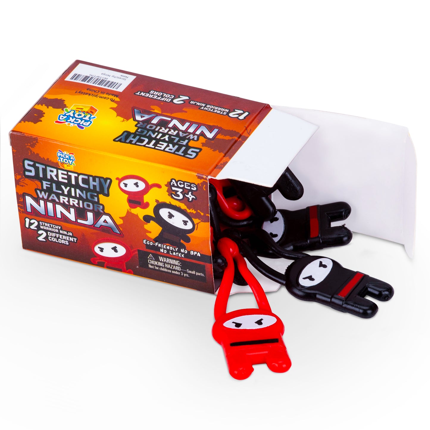 Stretchy Flying Ninjas By Pick A Toy [12-Pieces] - Pick A Toy