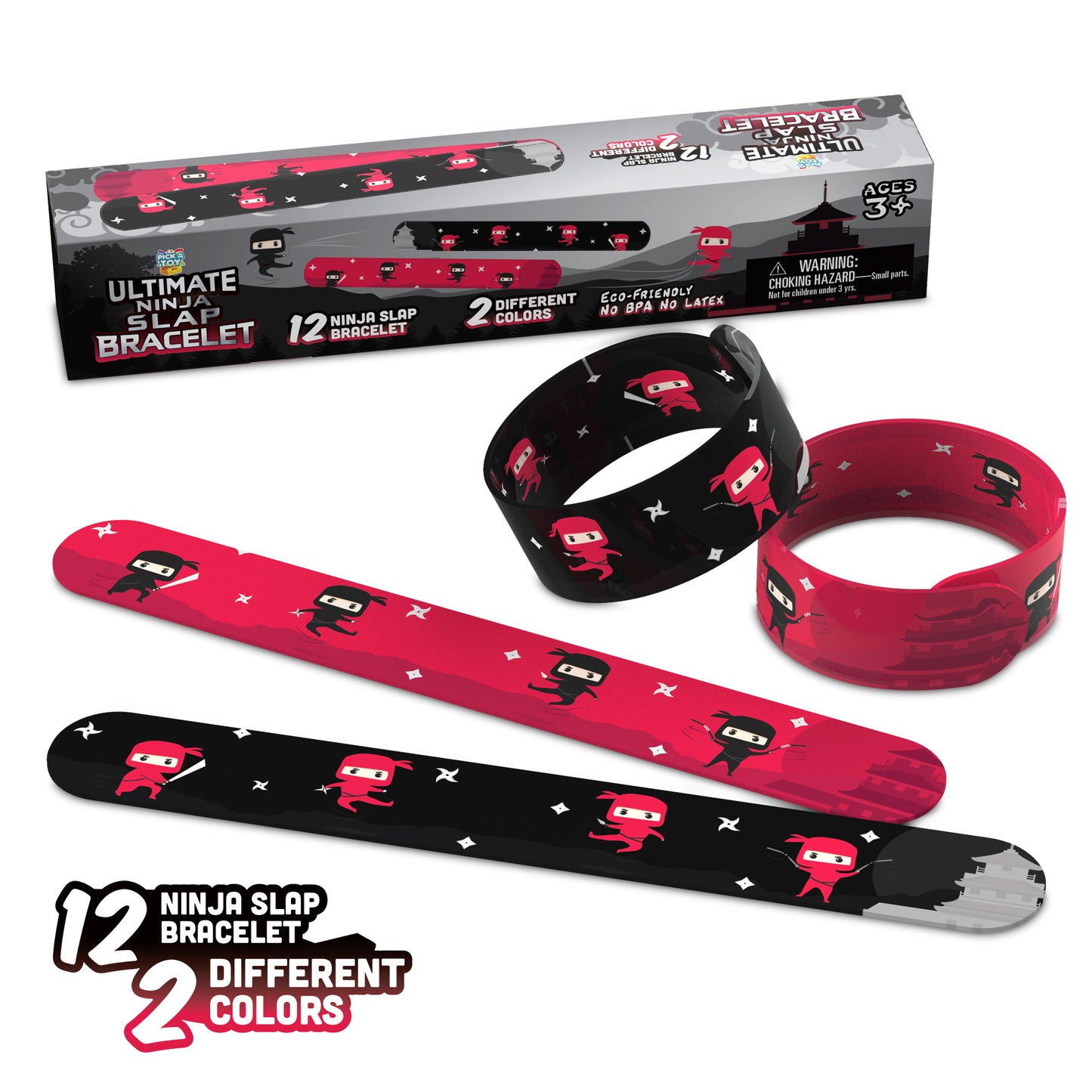 Ninja Slap Bracelets Pack - Pick A Toy